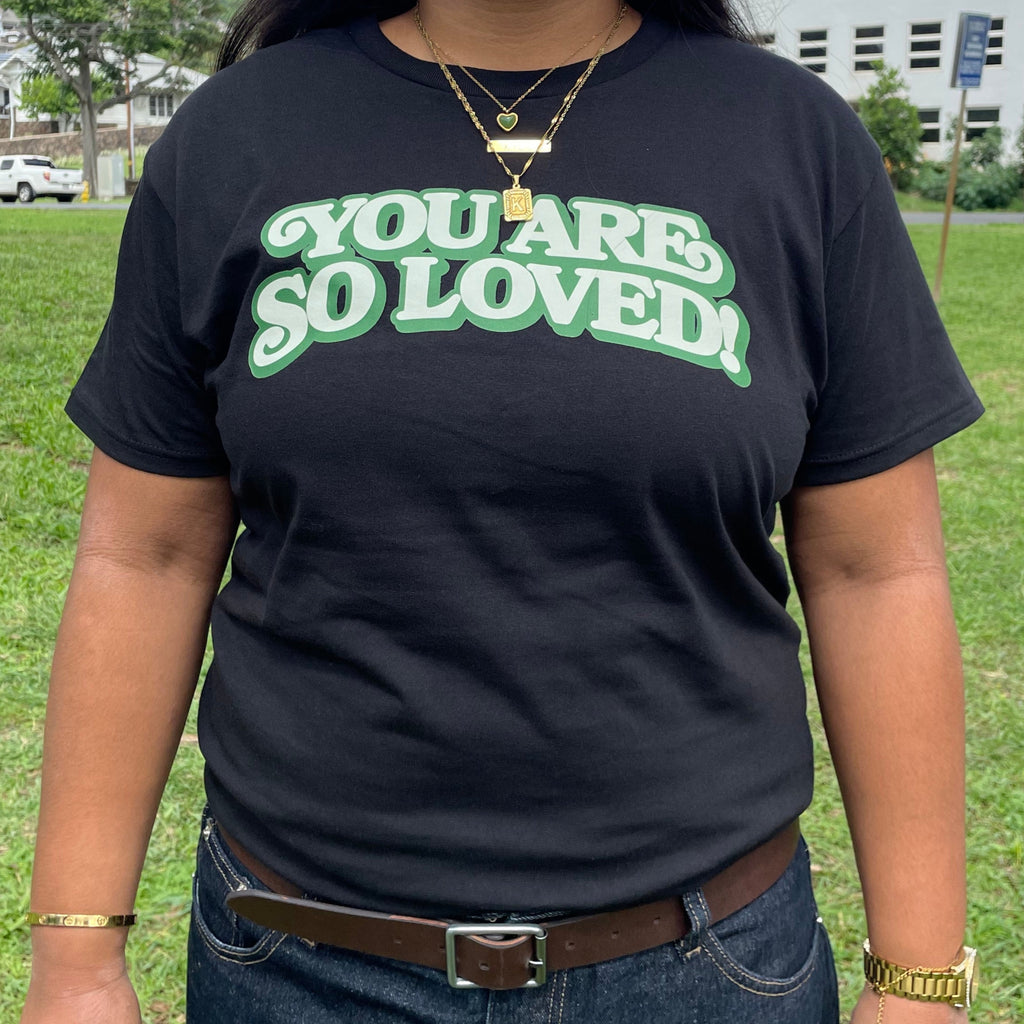 So Loved Tee - Green & Black