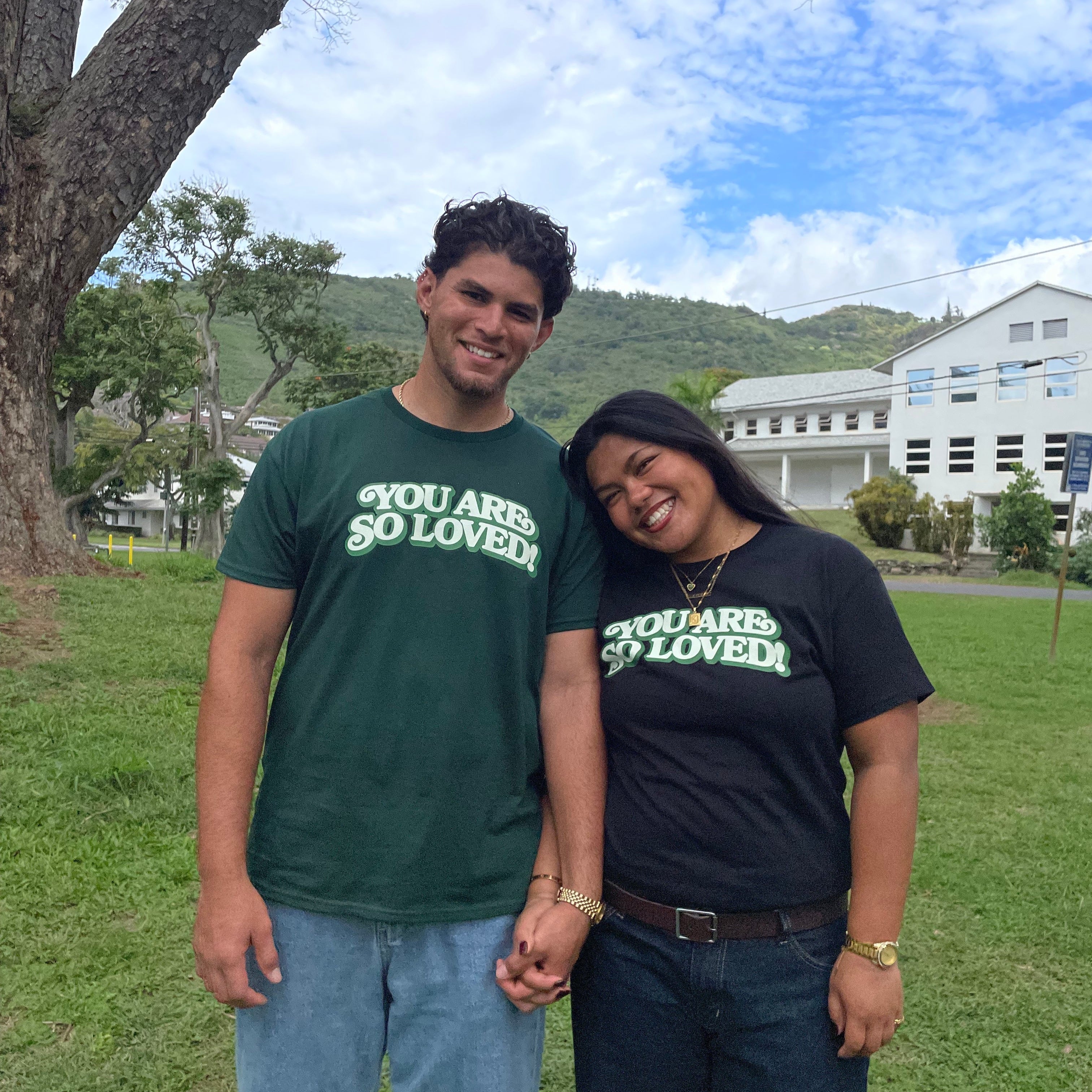 So Loved Tee - Green & Black