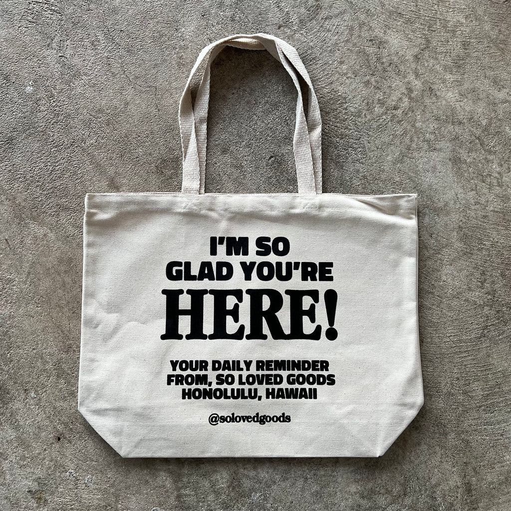 Glad - Jumbo Cream Canvas Tote