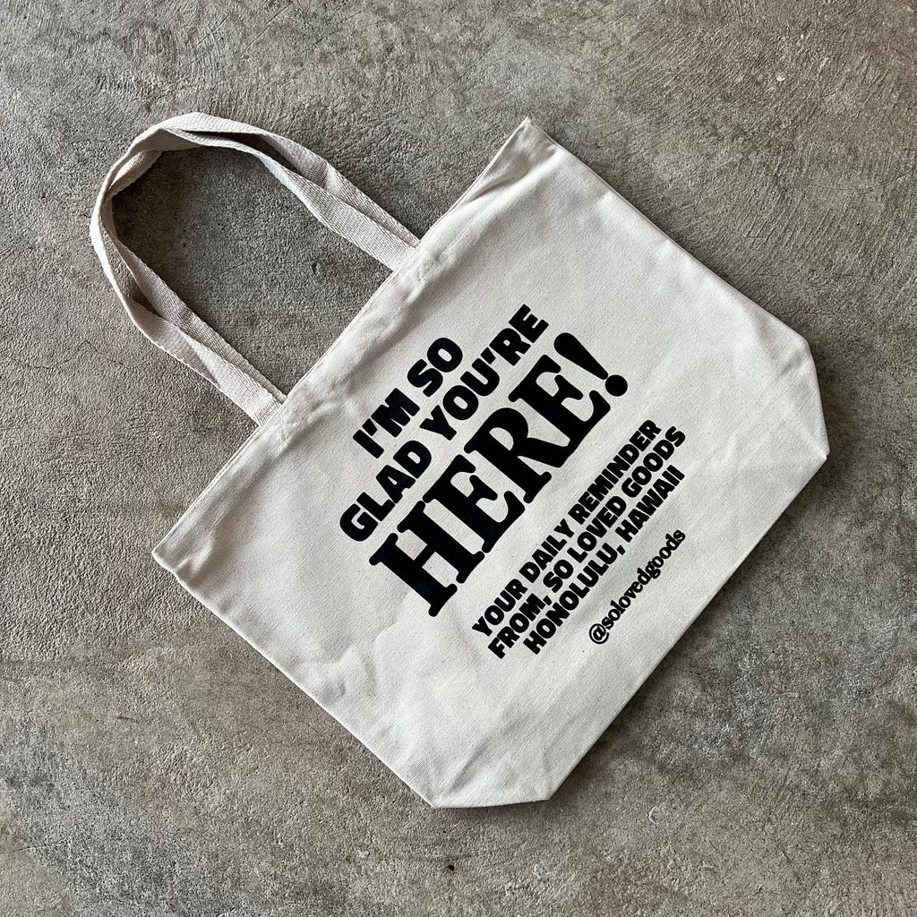 Glad - Jumbo Cream Canvas Tote