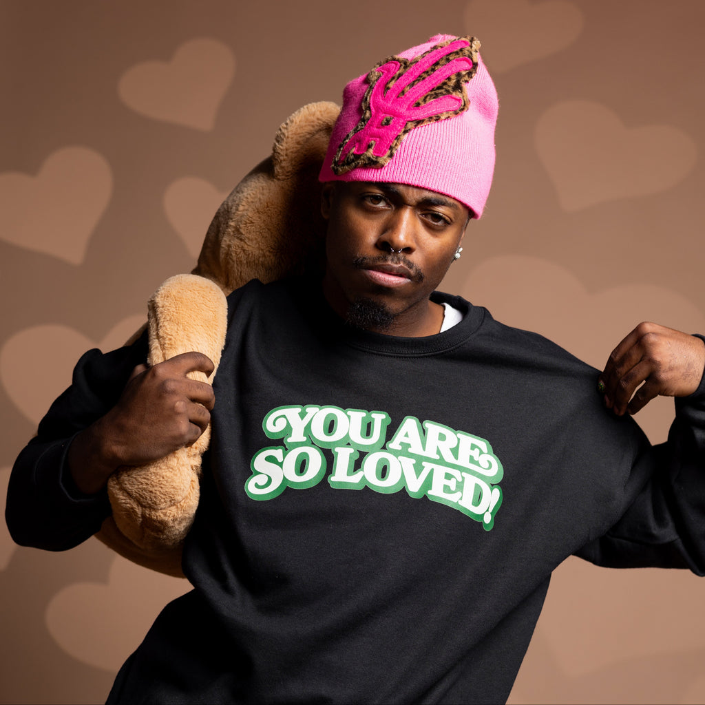 Black & Green Crewneck