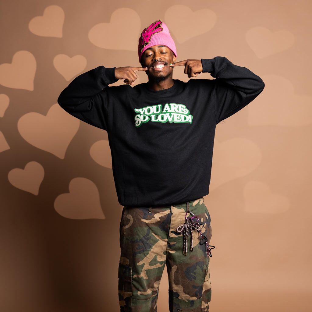 Black & Green Crewneck
