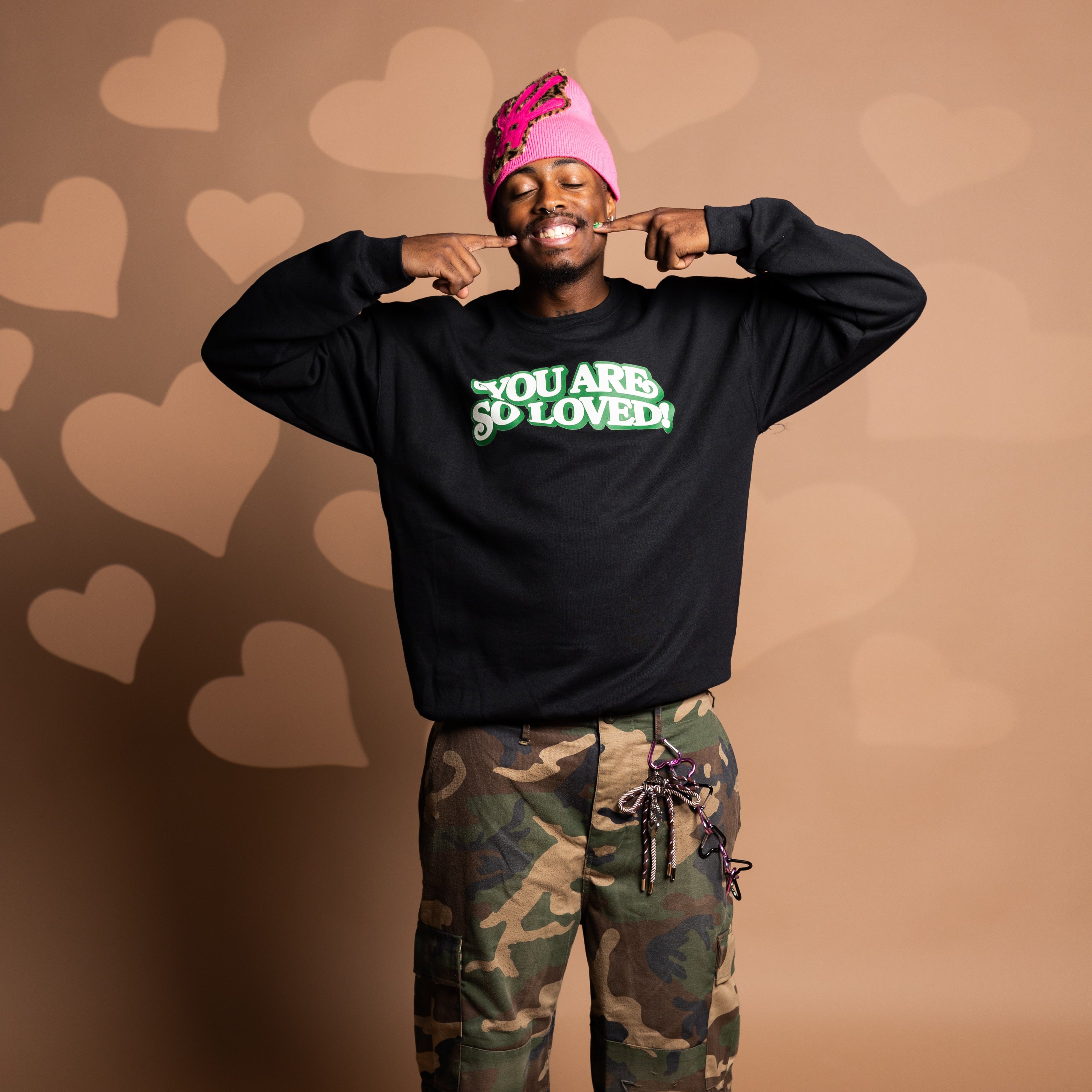 Black & Green Crewneck