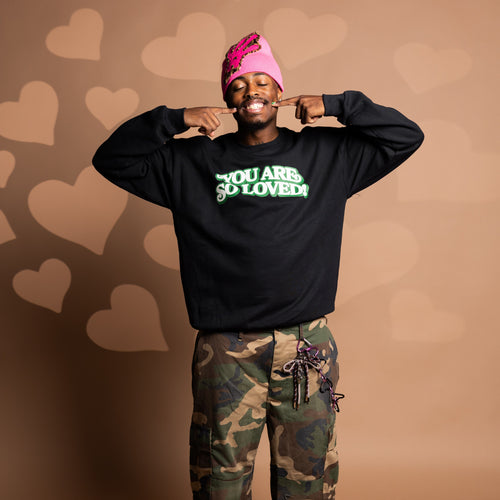 Black & Green Crewneck