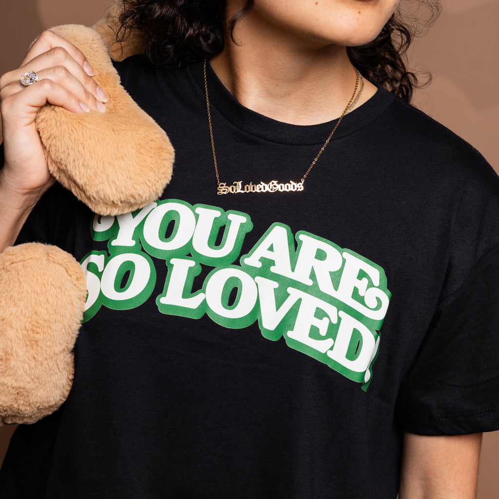 Black & Green So Loved Crop Top