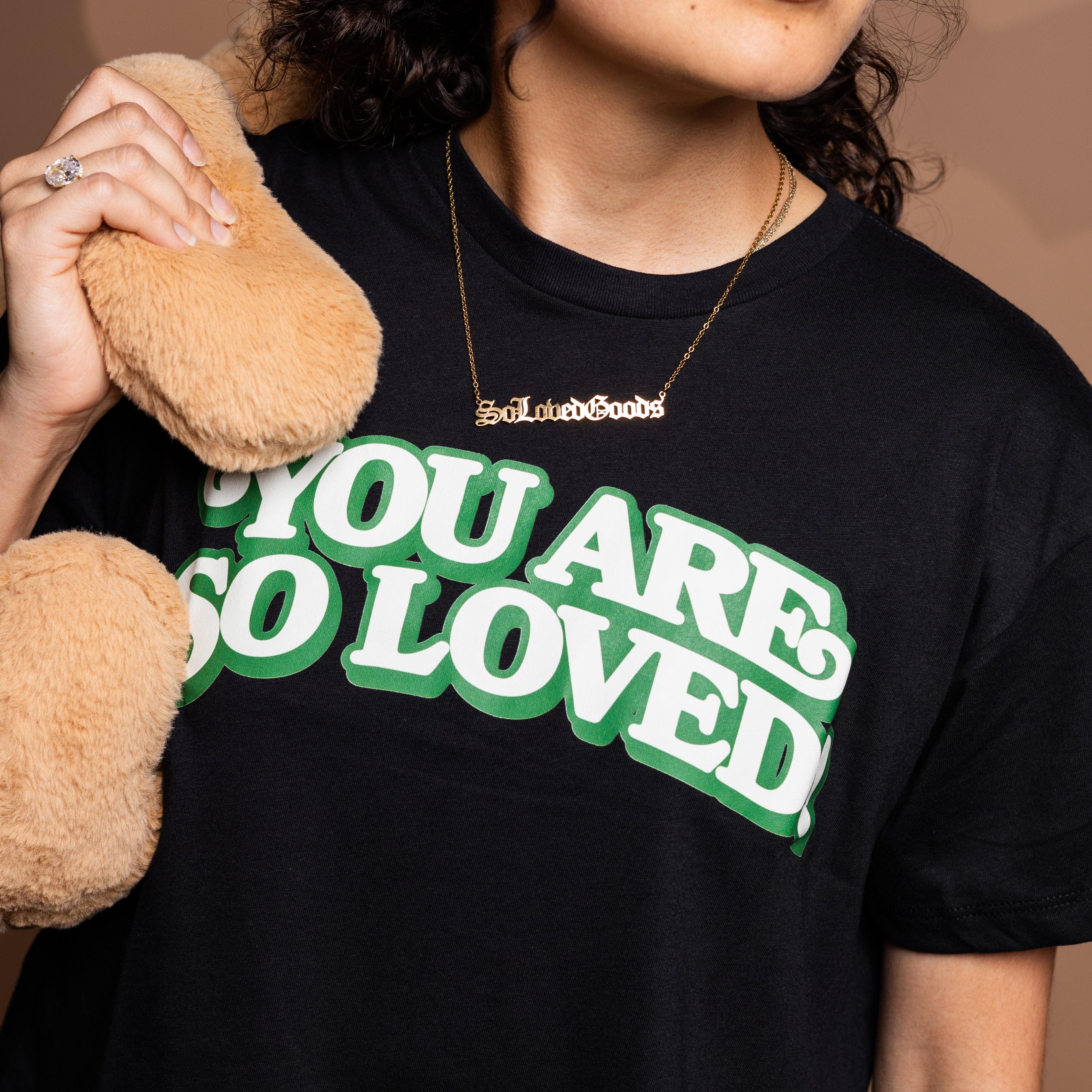 Black & Green So Loved Crop Top