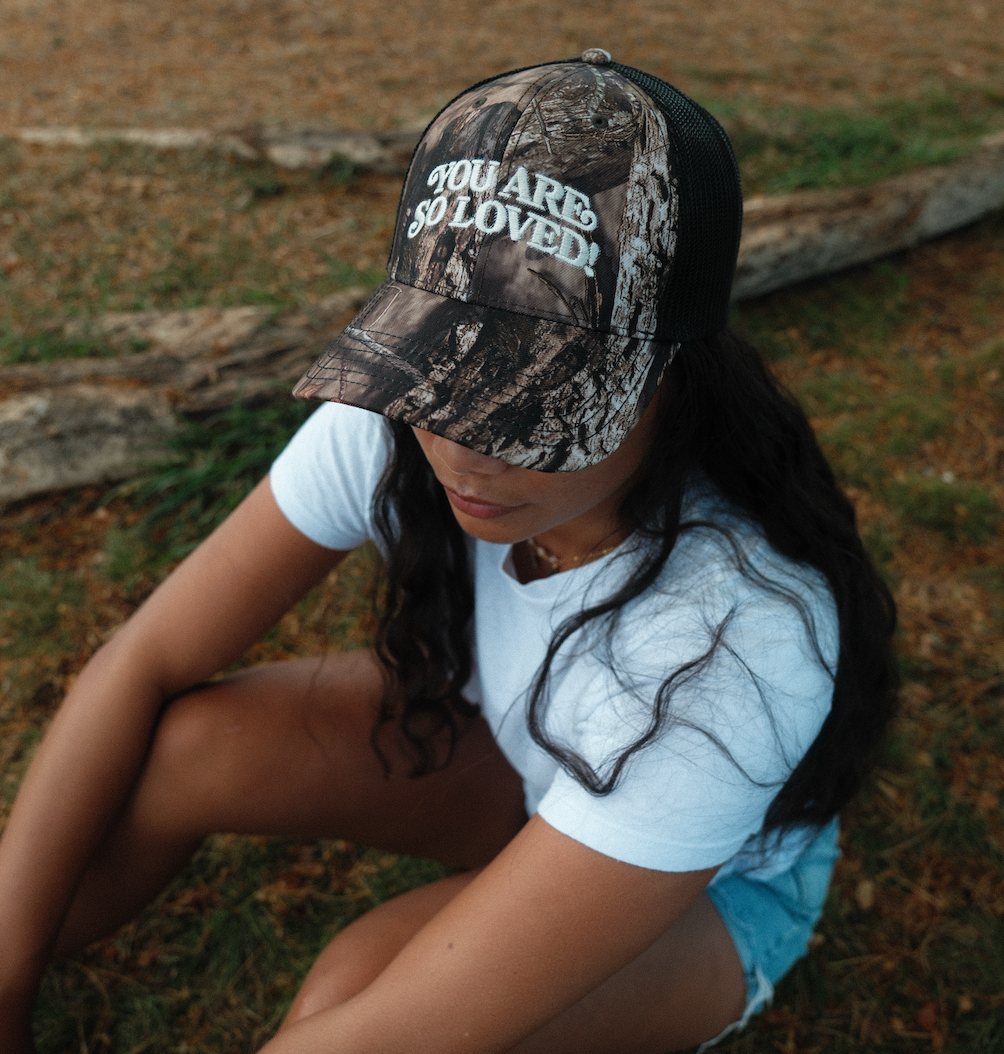 YASL Camo: Black & Cream Trucker