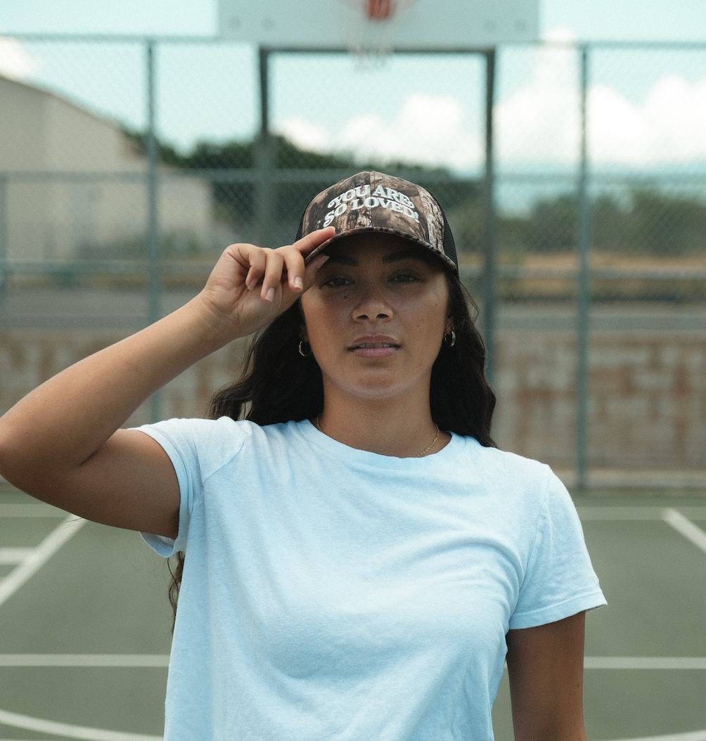 YASL Camo: Black & Cream Trucker