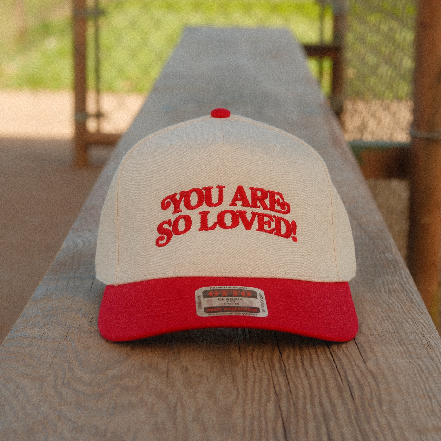 YASL Cream & Red Snapback