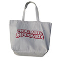 So Loved Jumbo Canvas Tote - Cream
