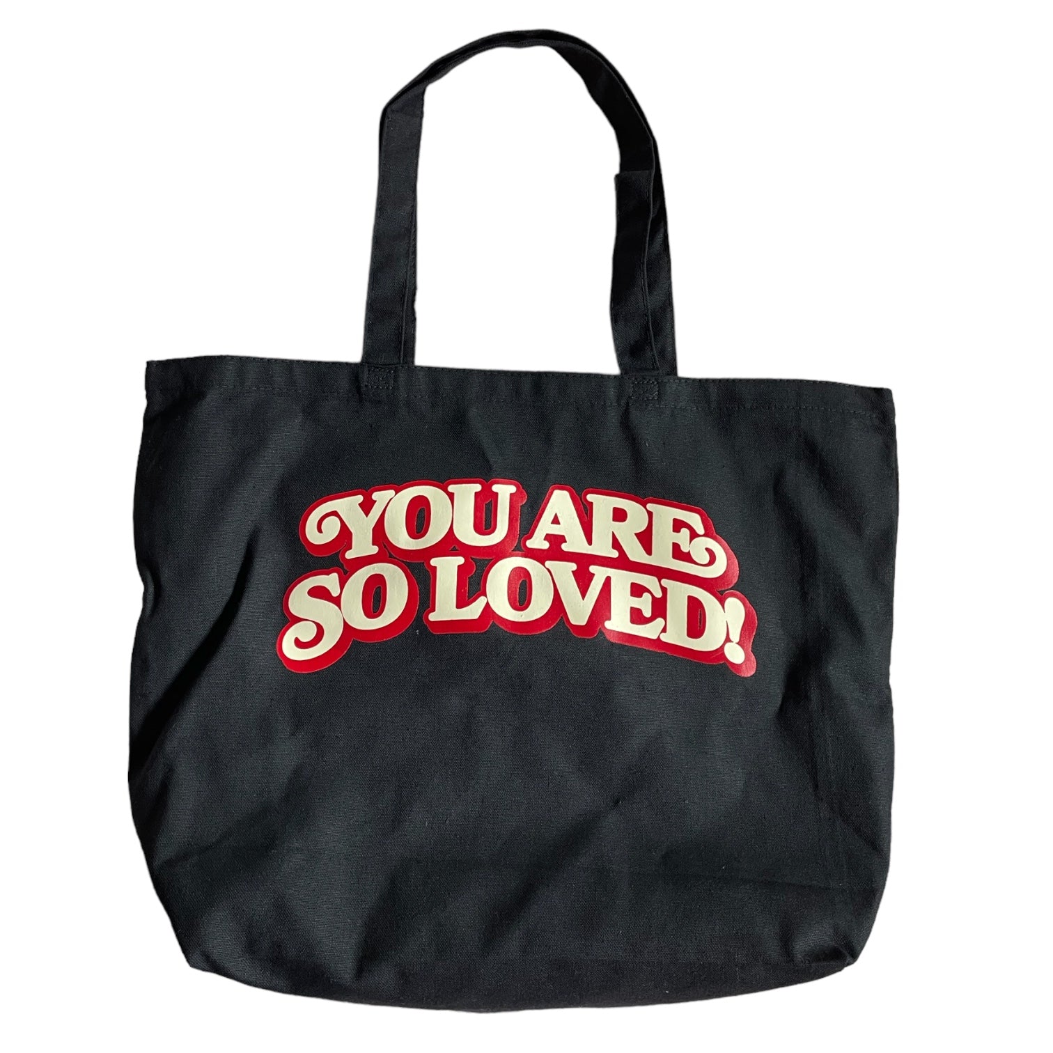 So Loved Jumbo Cotton Tote - Black